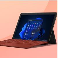 微软Surface Go 3 酷睿i3 8G+128G 二合一平板电脑 典雅黑+波比红键盘盖 10.5英寸 学生平板 轻薄笔记本