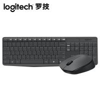 罗技（Logitech）MK235 键鼠套装 无线键鼠套装 办公键鼠套装 全尺寸 黑灰色 带无线2.4G接收器 