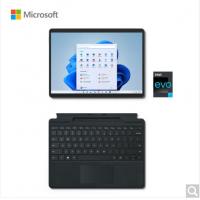 微软Surface Pro 8 二合一平板笔记本电脑 i7 16G+256G石墨灰+典雅黑键盘套装(配触控笔槽) 13英寸高刷触控屏