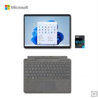 微软Surface Pro 8 二合一平板电脑 i7 16G+256G 石墨灰+亮铂金键盘盖 13英寸高刷触控屏 轻薄笔记本