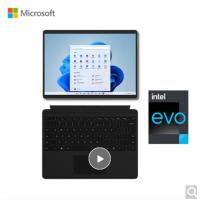 微软Surface Pro 8 二合一平板笔记本电脑 i7 16G+512G亮铂金+典雅黑键盘套装(配触控笔槽) 13英寸高刷触控屏